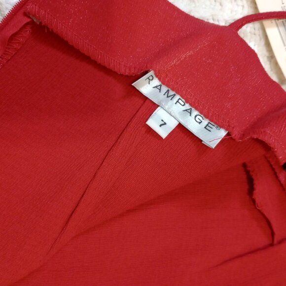 NWT Red Rampage Women's Cocktail Dress with Side Slits and Sequin Hem | Size 7 - Picture 3 of 14